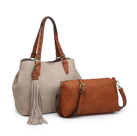 Jen & Co Aliza Large Tassel 2 in 1 Satchel