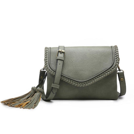 Jen & Co Sloane Flapover Crossbody with Tassel