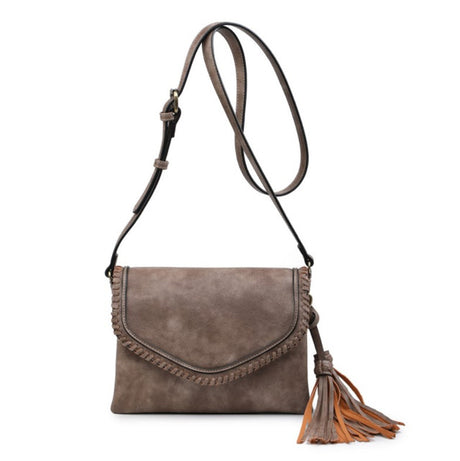 Jen & Co Sloane Flapover Crossbody with Tassel
