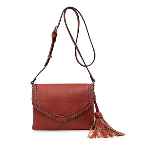 Jen & Co Sloane Flapover Crossbody with Tassel