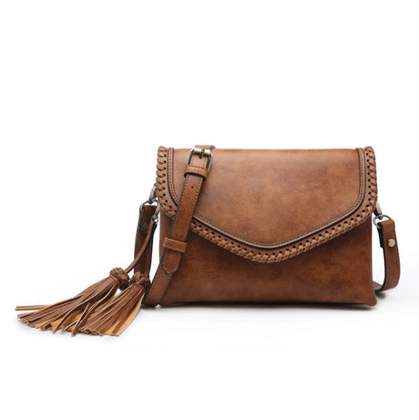 Jen & Co Sloane Flapover Crossbody with Tassel