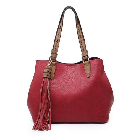 Jen & Co Aliza Large Tassel 2 in 1 Satchel