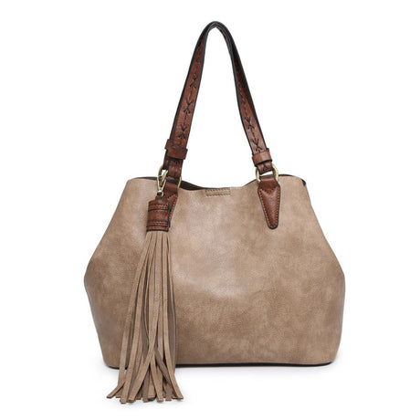 Jen & Co Aliza Large Tassel 2 in 1 Satchel