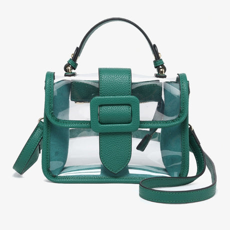 Jen & Co Toni Clear Flapover Crossbody Bag