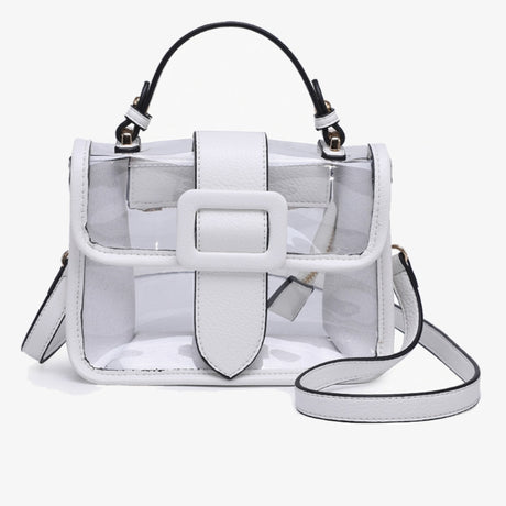 Jen & Co Toni Clear Flapover Crossbody Bag