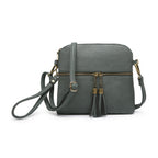Jen & Co Tara Crossbody with Tassel Zippers