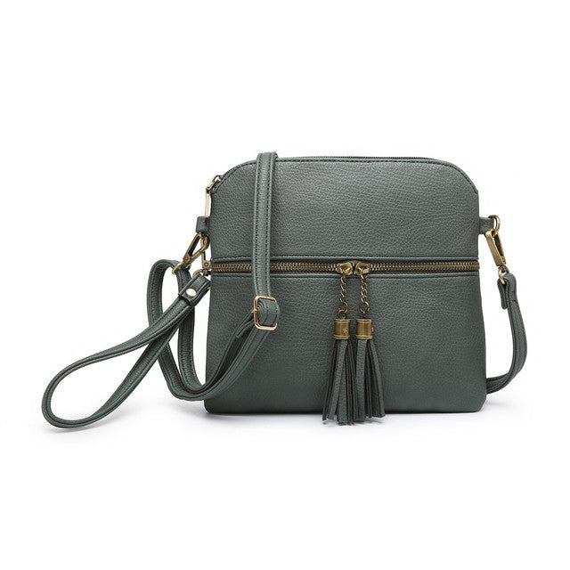 Jen & Co Tara Crossbody with Tassel Zippers