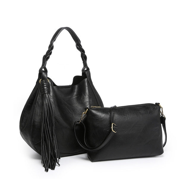 Jen & Co Eloise Round Hobo with Tassel