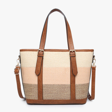 Jen & Co Raya Tri-Color Striped Tote