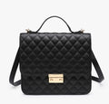 Jen & Co Halston Quilted Convertible Backpack with Metal Push Lock