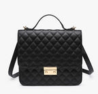 Jen & Co Halston Quilted Convertible Backpack with Metal Push Lock