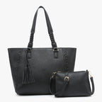Jen & Co Lisa Structured Tote w/ Braided Accents