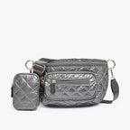 Jen & Co Arianna Quilted Puffer Belt Bag with Pouch