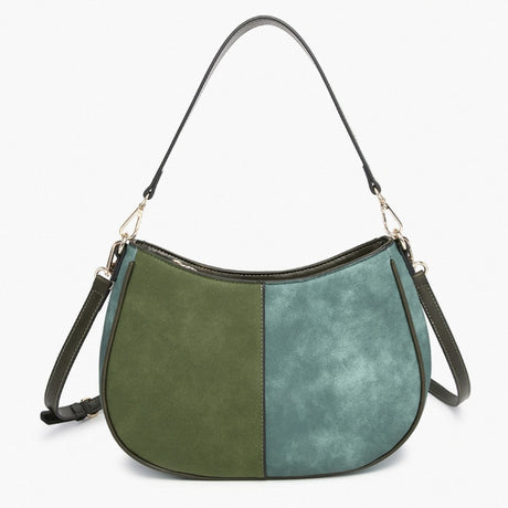 Jen & Co Zoe Two-Tone Distressed Crossbody