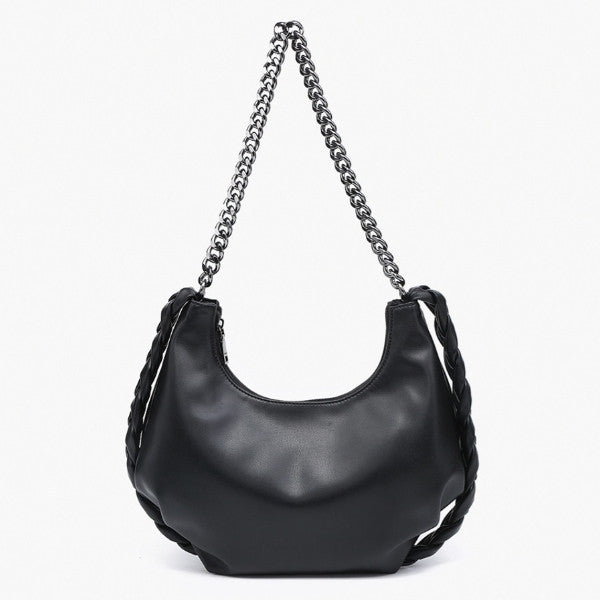 Jen & Co Elliot Braided Detail Satchel w/ Chain Strap