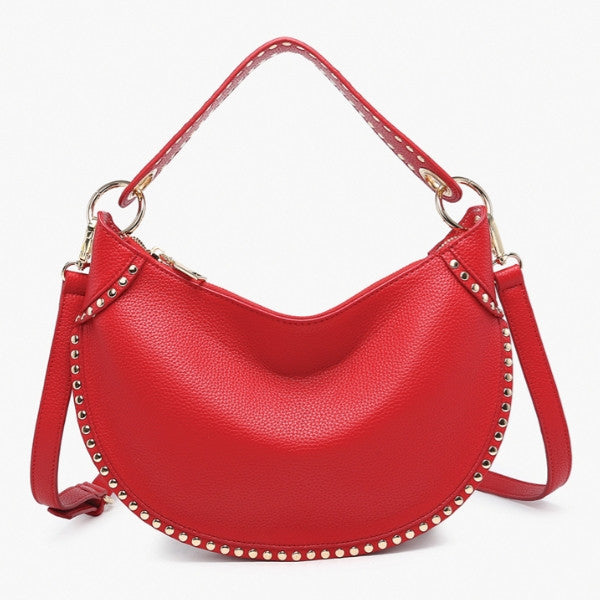 Jen & Co Jenna Studded Crescent Shaped Shoulder Bag