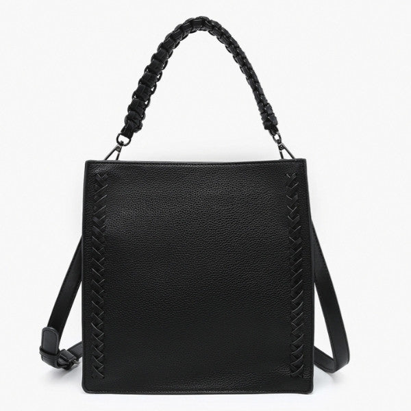 Jen & Co Esme Whipstitch Tote w/ Braided Handle