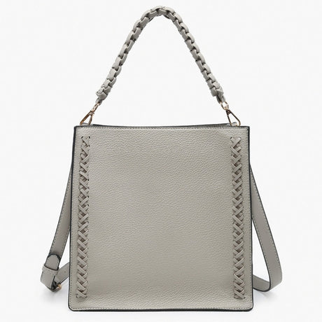 Jen & Co Esme Whipstitch Tote w/ Braided Handle