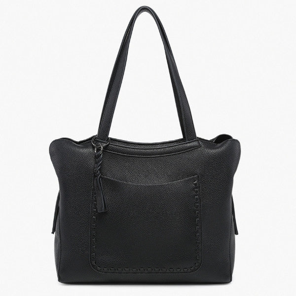 Jen & Co Hunter Pocket-Front Distressed Tote