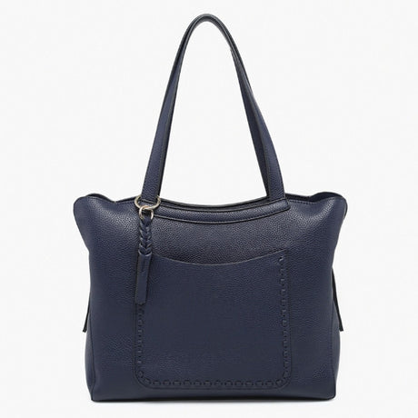 Jen & Co Hunter Pocket-Front Distressed Tote