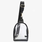 Jen & Co Ellen Clear Sling Bag with Guitar Strap