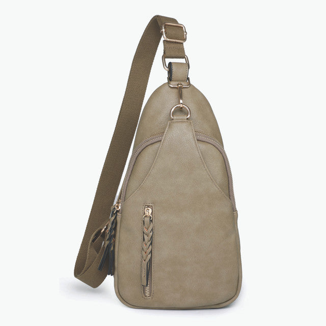 Nikki Vegan Sling Pack Bag by Jen & Co. light sage green and gold-toned hardware Jen & Co | Bags | Nikki Vegan Sling Pack Bag By Jen Co Light  main image 2