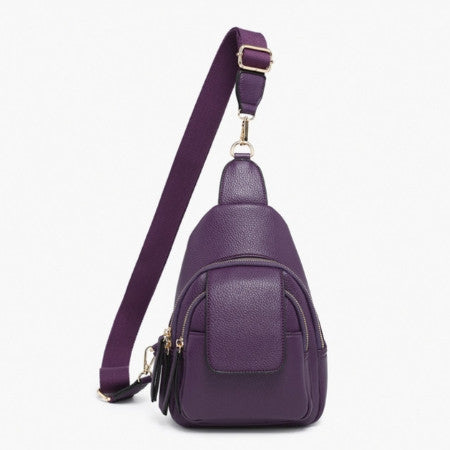 Jen & Co Sophia Sling Bag w/ Flapover Pocket