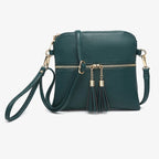 Jen & Co Tara Crossbody with Tassel Zippers
