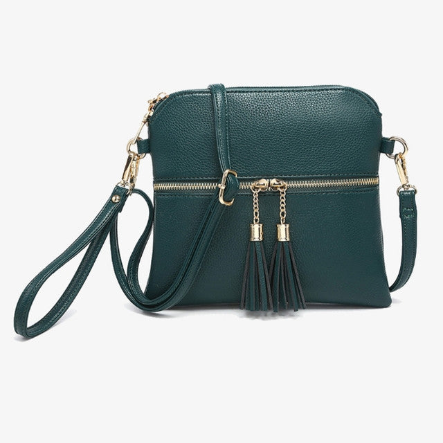 Jen & Co Tara Crossbody with Tassel Zippers