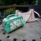 Jen & Co Graffiti Rectangle Crossbody with Chain lifestyle shot
