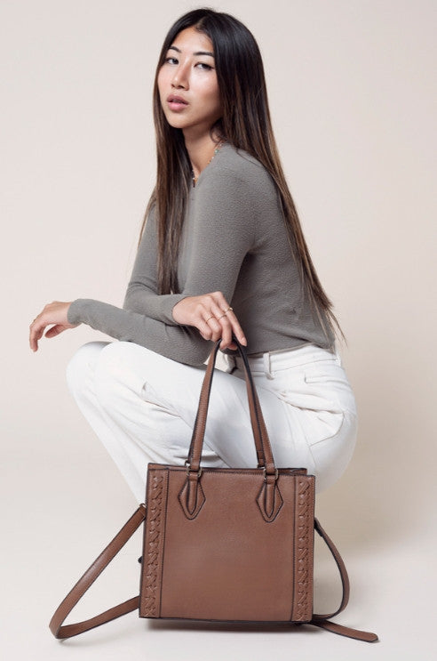 Jen & Co Betsy Structured Braided Crossbody style shot