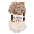 Cala Spa Solutions Deluxe Shower Puffs - Tan/Ivory