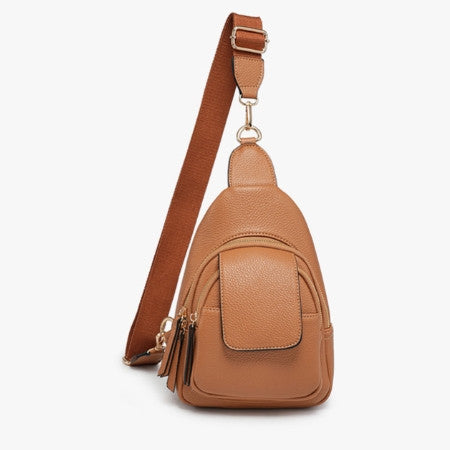 Jen & Co Sophia Sling Bag w/ Flapover Pocket