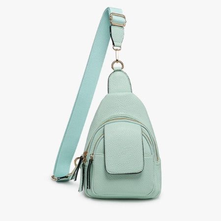 Jen & Co Sophia Sling Bag w/ Flapover Pocket