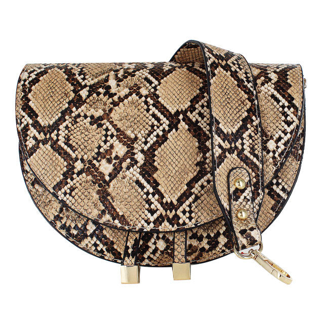 Mersi Ava Faux Snakeskin Messenger Bag