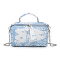 Jen & Co Graffiti  Rectangle Crossbody with Chain