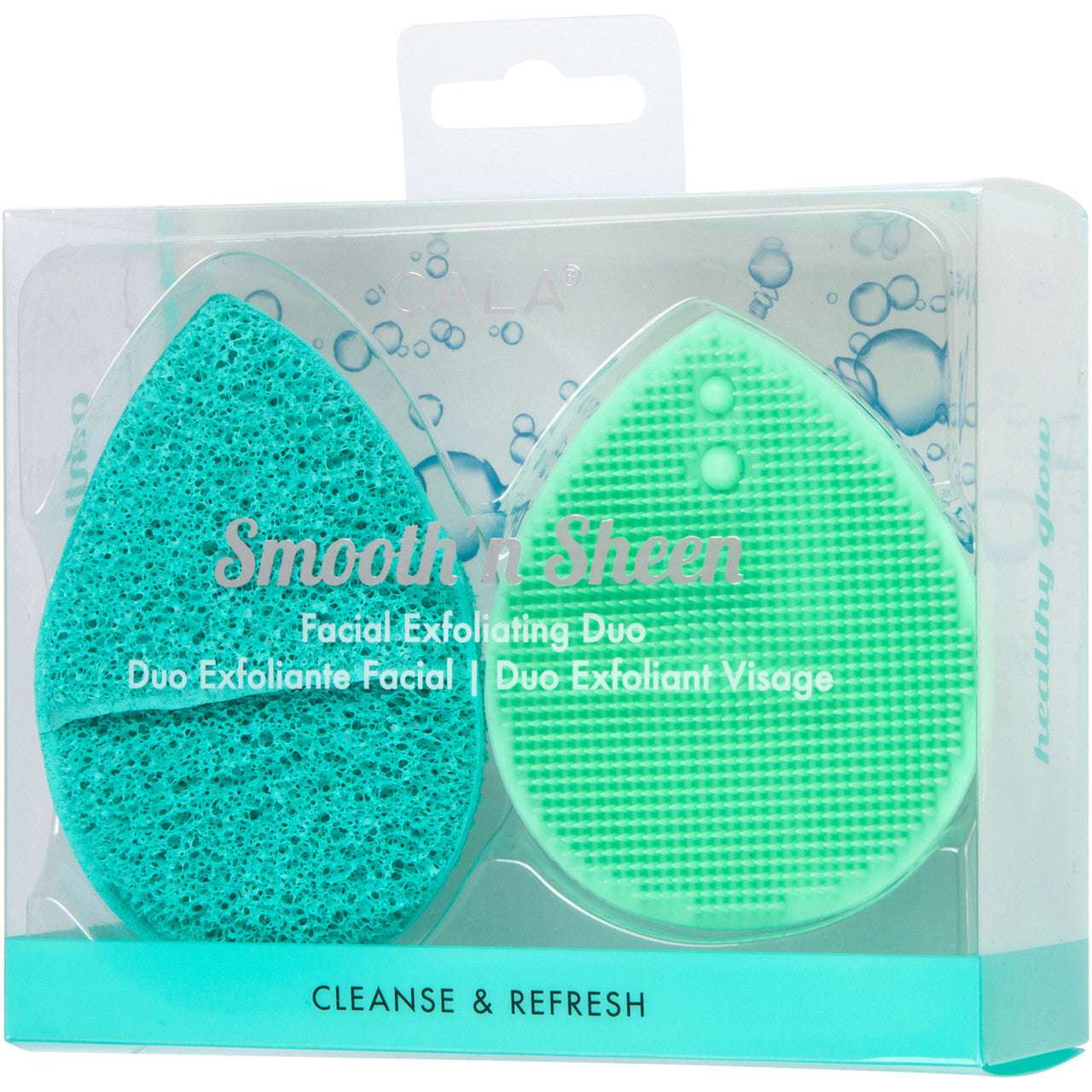 Cala Smooth'n Sheen Facial Exfoliating Duo available in 3 colors.