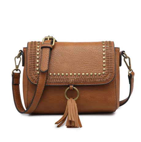 Jen & Co Sage Studded Crossbody