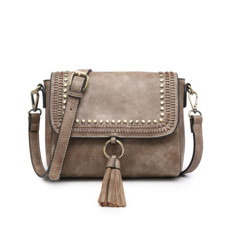 Jen & Co Sage Studded Crossbody