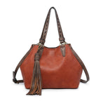 Jen & Co Aliza Large Tassel 2 in 1 Satchel