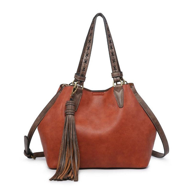 Jen & Co Aliza Large Tassel 2 in 1 Satchel