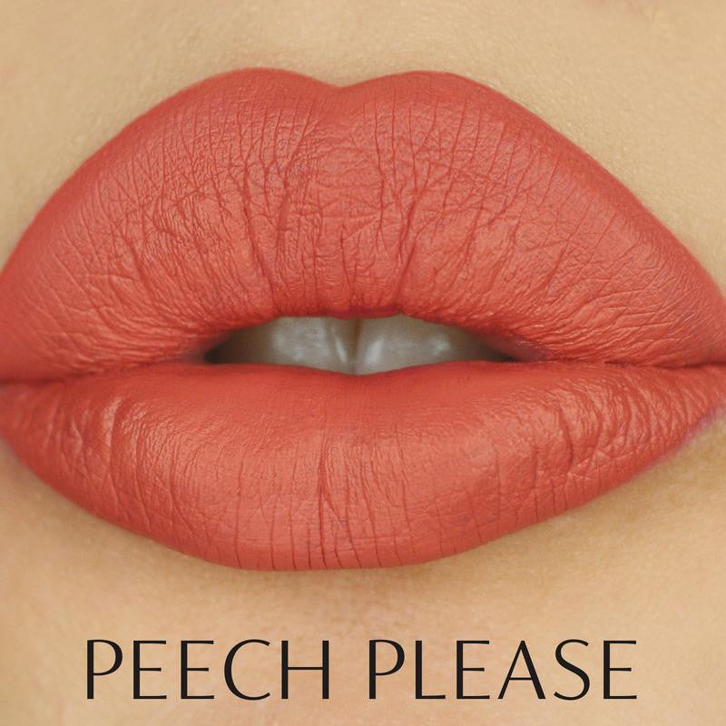 Ambreesh 24K Liquid Lipstick in Peech Please swatch