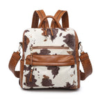 Jen & Co Amelia Convertible Backpack in cow brown