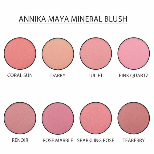 Annika Maya Mineral Blush swatch chart