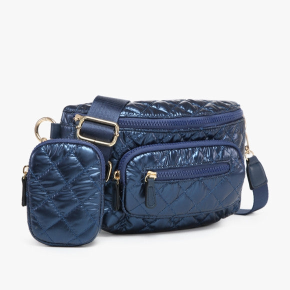 Jen & Co Arianna Quilted Puffer Belt Bag with Pouch alt view