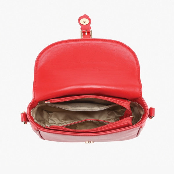 Jen & Co Athens Accented Flapover Crossbody inside view