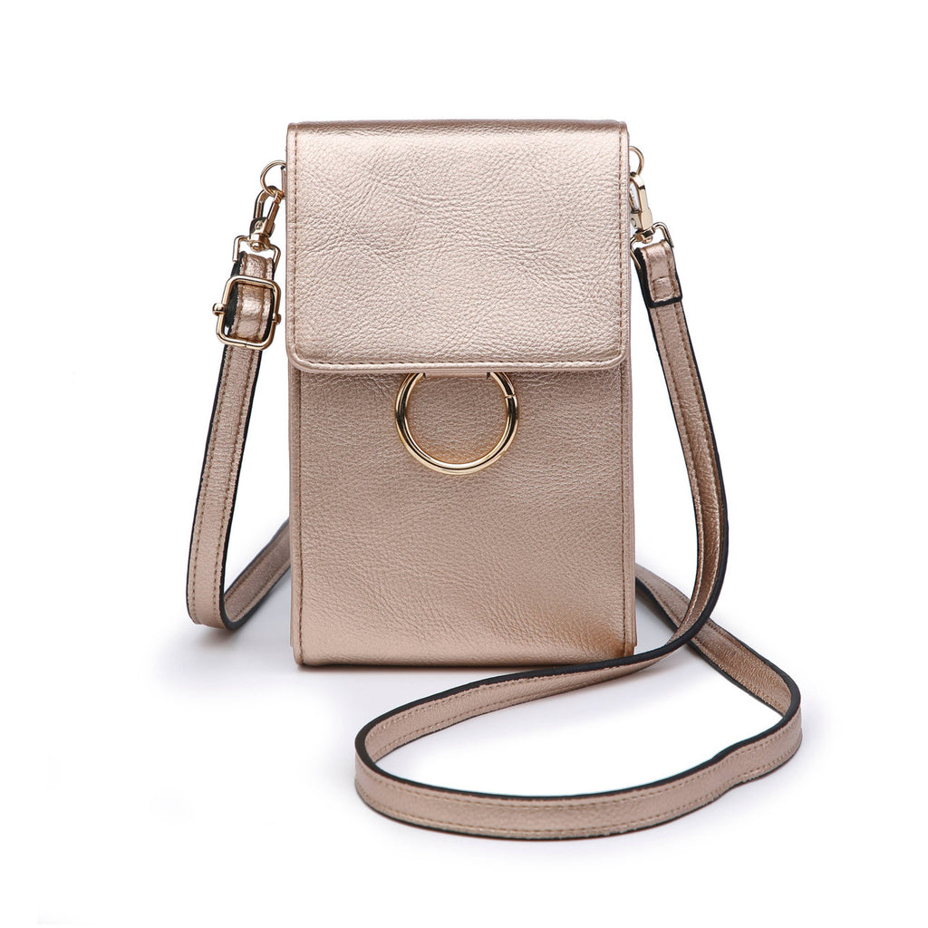 Jen & Co Ayla Touch-Sensitive Cell Phone Bag in rosegold