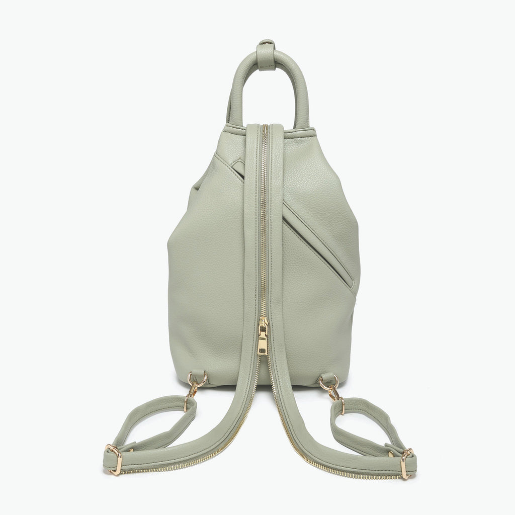 Jen & Co Maura Diagonal Zipper Backpack Back View
