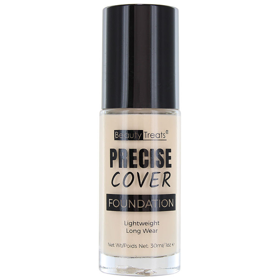 Beauty Treats Precise Cover Foundation has pump to dispense foundation. Available in 5 shades.
