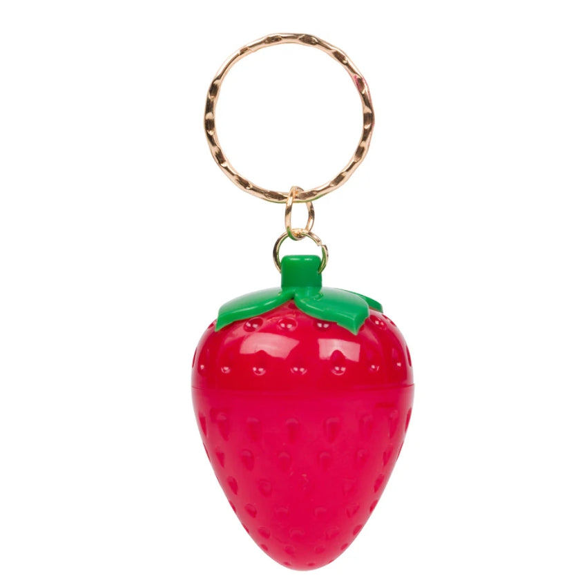 Beauty Treats Sweet & Juicy Strawberries Lip Balm Keychain